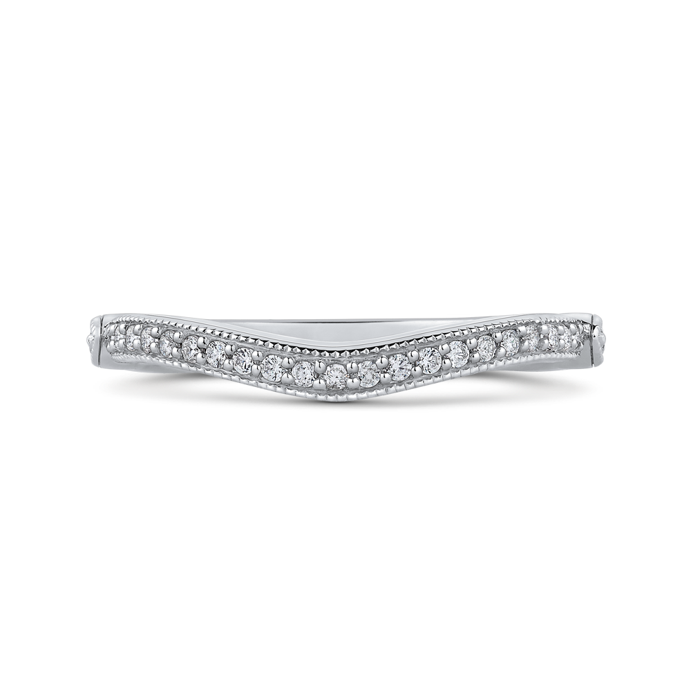 PR0175BH-44W-.75 Bridal Jewelry Carizza White Gold Round Diamond Wedding Bands