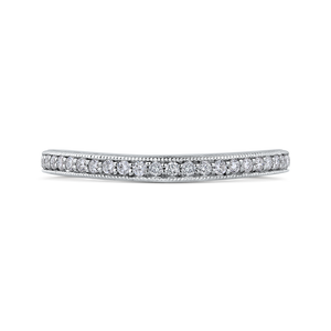 PR0190BH-44W-.50 Bridal Jewelry Carizza White Gold Round Diamond Wedding Bands