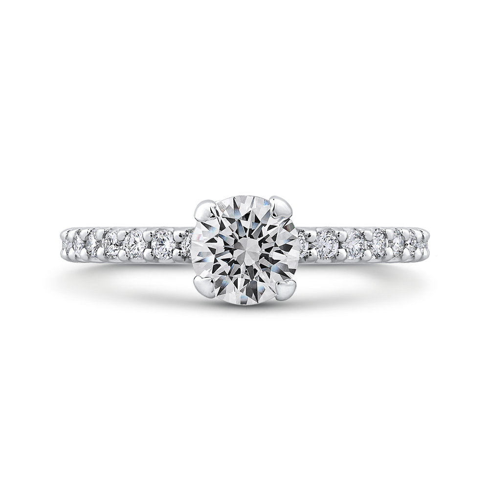 PR0200ECQ-44W-.75 Bridal Jewelry Carizza White Gold Round Diamond Engagement Rings