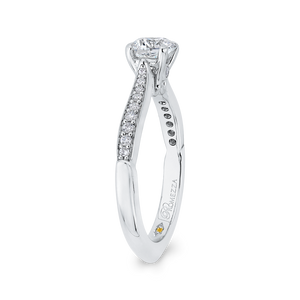 14K White Gold Round Ct Diamond Engagement Ring