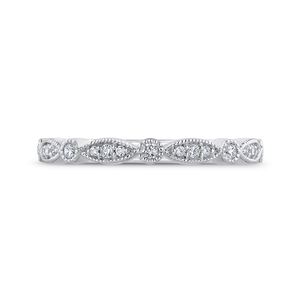 PR0228BH-44W-.50 Bridal Jewelry Carizza White Gold Round Diamond Wedding Bands