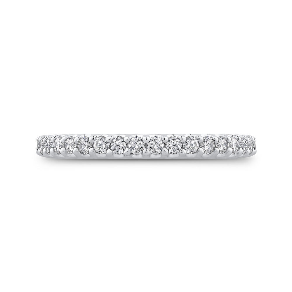 PR0229BH-44W-.50 Bridal Jewelry Carizza White Gold Round Diamond Wedding Bands