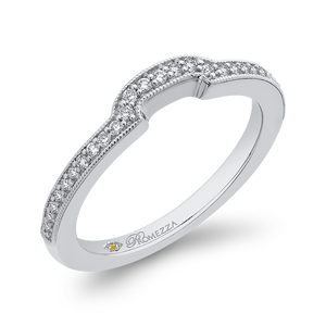 Round Diamond Half Eternity Wedding Band In 14K White Gold