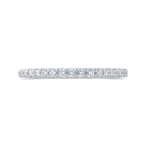 PR0253BH-44W-.50 Bridal Jewelry Carizza White Gold Round Diamond Wedding Bands