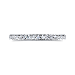 PR0255BH-44W-.50 Bridal Jewelry Carizza White Gold Round Diamond Wedding Bands