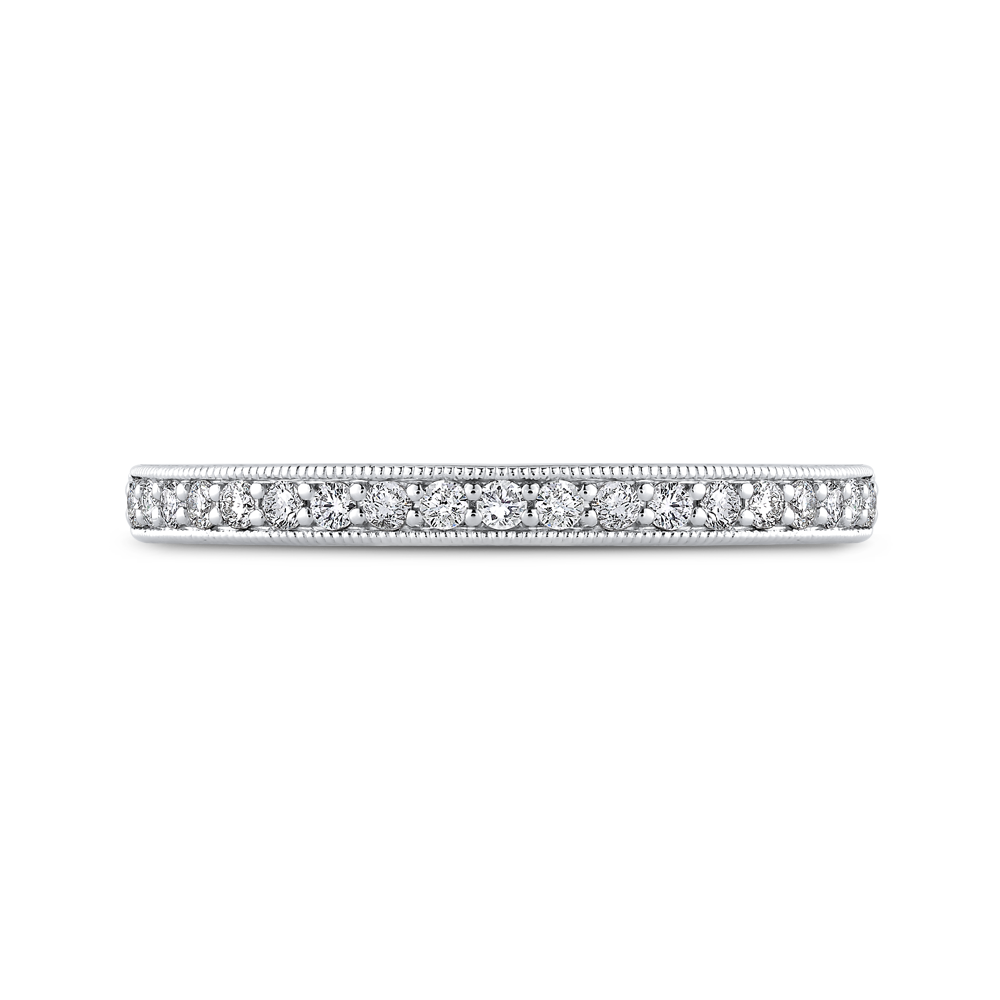 PR0256BH-44W-.50 Bridal Jewelry Carizza White Gold Round Diamond Wedding Bands