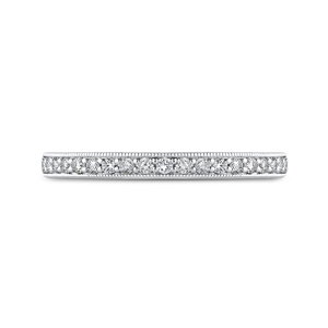 PR0256BH-44W-.50 Bridal Jewelry Carizza White Gold Round Diamond Wedding Bands