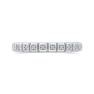 PR0259B-44W-.75 Bridal Jewelry Carizza White Gold Round Diamond Wedding Bands