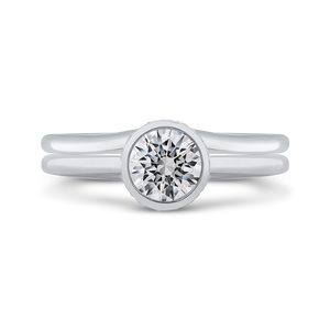 14K White Gold Round Diamond Classic Engagement Ring