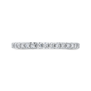 PR0261BH-44W-.50 Bridal Jewelry Carizza White Gold Round Diamond Wedding Bands