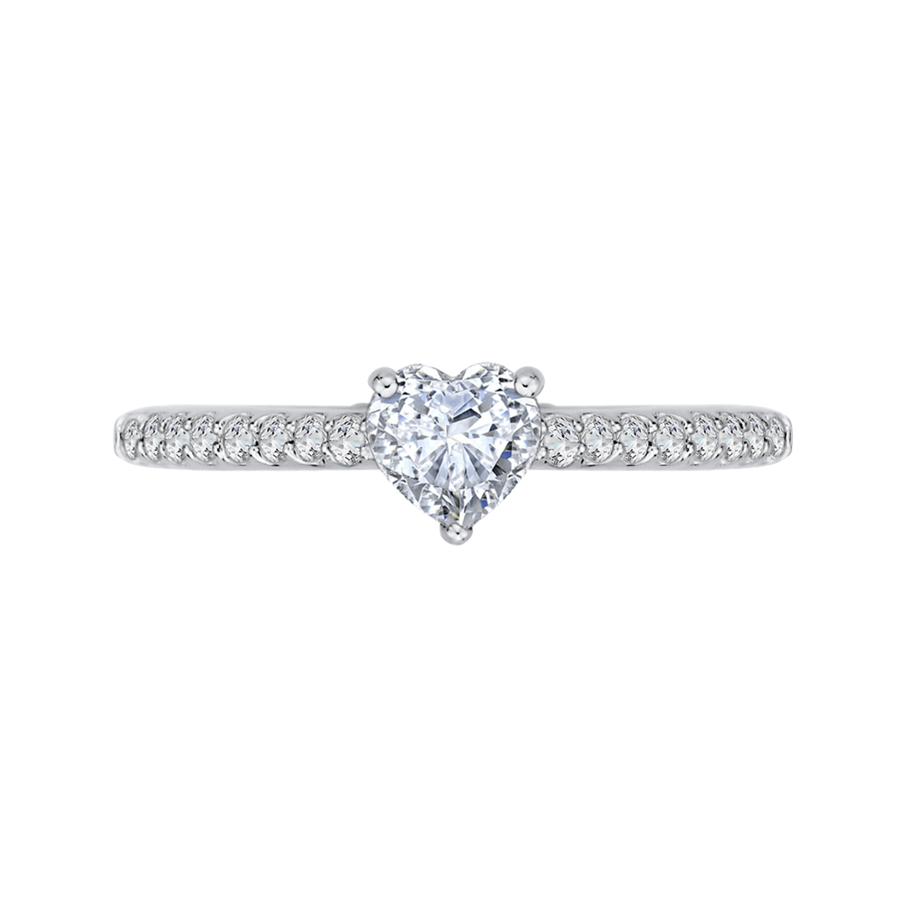 PRH0159ECH-44W.50 Bridal Jewelry Carizza White Gold Vintage Diamond Engagement Rings