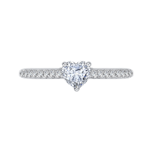 PRH0159ECH-44W.50 Bridal Jewelry Carizza White Gold Vintage Diamond Engagement Rings
