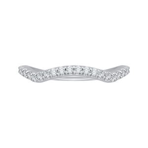 PRU0147BQ-44W-.50 Bridal Jewelry Carizza White Gold Round Diamond Wedding Bands