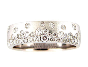 14K White Gold Confetti Diamond Ring by Dilamani